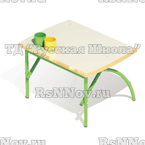 Стол регулируемый «Бамбуча» одноместный, столешница фанера, с 1 по 3 м/к зеленый RAL 6018