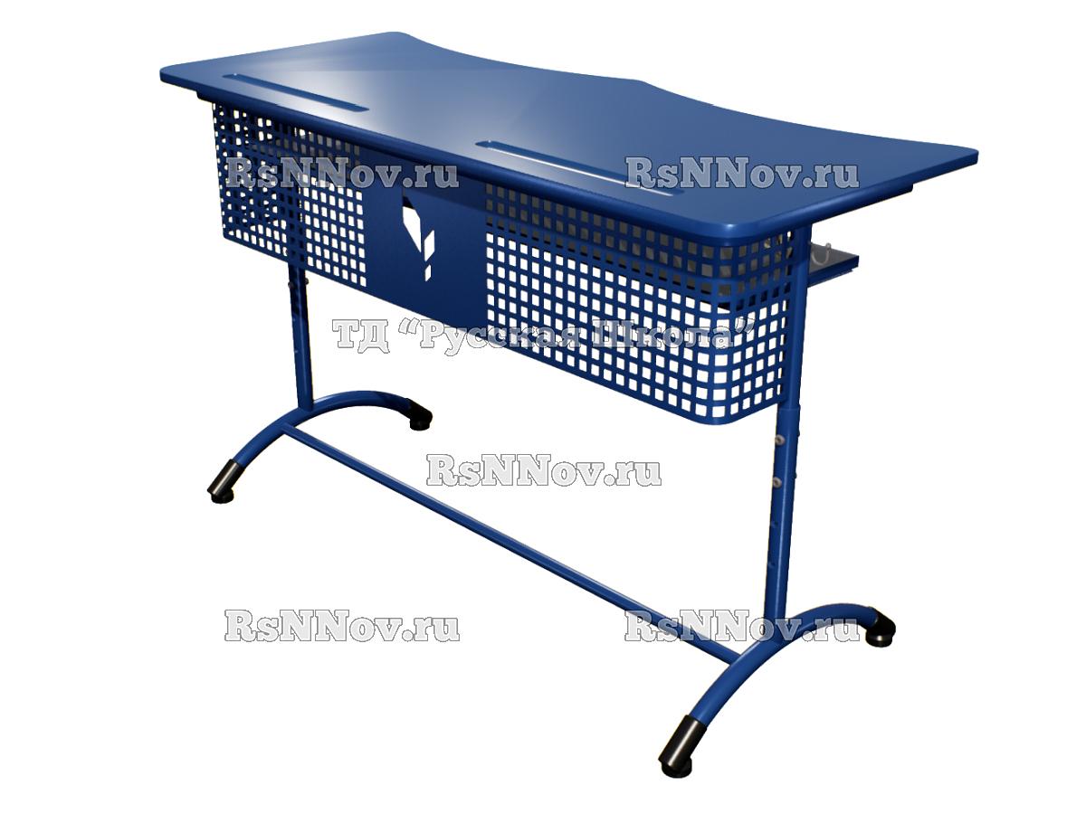 Стол ученический ДЖЕТ 2-мест регулируемый по высоте «Точка роста» (гр 4-6, ст. Синяя, кр. Синяя, мк. Синий)