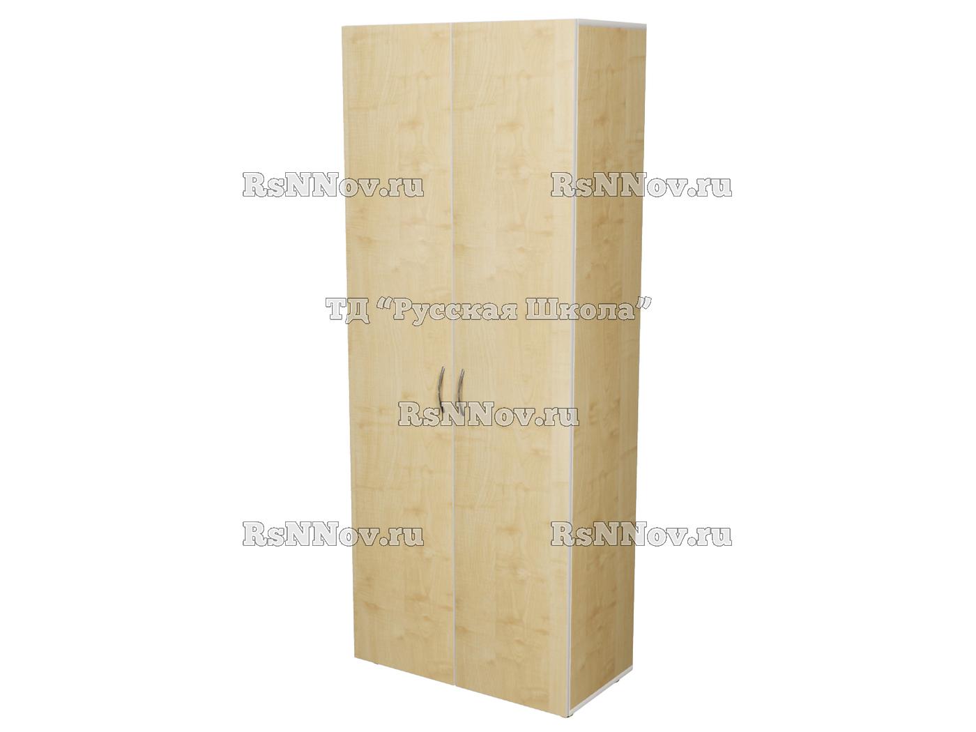 Шкаф ЭКО 25М4 широкий закрытый 2 дверцы (кор. Клен, кр. Белая, ф. Клен)