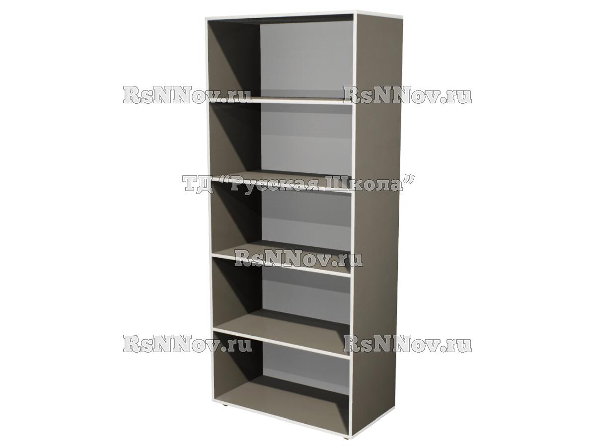 Шкаф КВАНТ 25M100 широкий стеллаж «Точка роста» (ЛДСП 16 мм, кор. Мокко, кр. Белая)