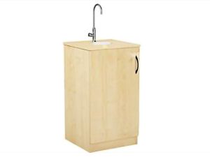 Тумба-мойка с сантехникой, пластиковая столешница (ст. Клён)